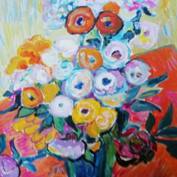 Картина под названием "Flowers" - Rodica, Подлинное произведение искусства