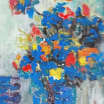 Painting titled "Blue Seduction" by Rodica, Original Artwork, Acrylic