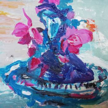 Peinture intitulée "Orchidee Fllowers" par Rodica, Œuvre d'art originale