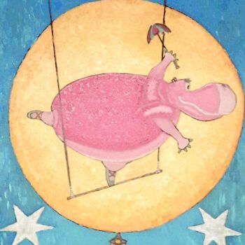 "l' hippopotame trap…" başlıklı Tablo Rodolphe Quinet tarafından, Orijinal sanat, Petrol Ahşap Sedye çerçevesi üzerine monte…
