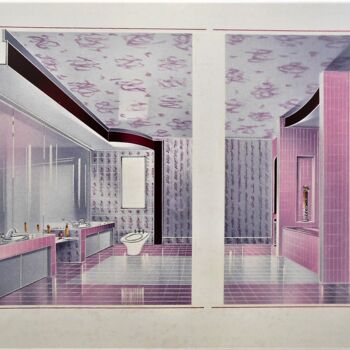 Design intitolato "salle-de-bain 3" da Roger Fayolle, Opera d'arte originale, Accessori