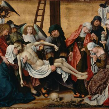 Painting titled "La déposition" by Rogier Van Der Weyden, Original Artwork, Oil
