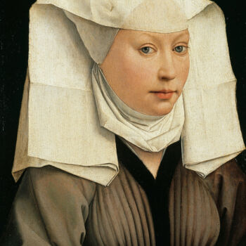 Painting titled "Portrait d'une jeun…" by Rogier Van Der Weyden, Original Artwork, Oil