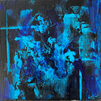 Pintura titulada "Blue" por Romain Bellet, Obra de arte original, Acrílico Montado en Bastidor de camilla de madera