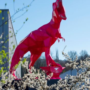 Sculpture intitulée "Tyrannosaurus rex" par Romain Tran-Thi-Bip, Œuvre d'art originale, Métaux