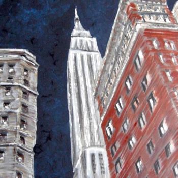 Malerei mit dem Titel "Empire State Buildi…" von Romina Diaz-Brarda, Original-Kunstwerk, Acryl