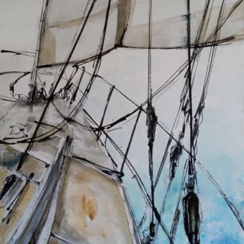 Pintura intitulada "sailing 8b" por Romina Diaz-Brarda, Obras de arte originais, Acrílico