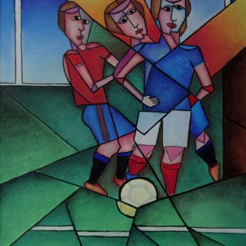 Dessin intitulée "World cup 2018" par Romuald Canas Chico, Œuvre d'art originale, Encre