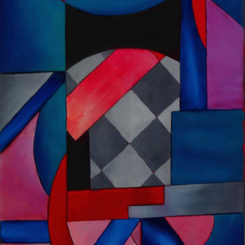 Картина под названием "Abstracto" - Romuald Canas Chico, Подлинное произведение искусства, Масло