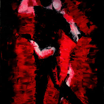 Картина под названием "Tango" - Romuald Canas Chico, Подлинное произведение искусства, Масло