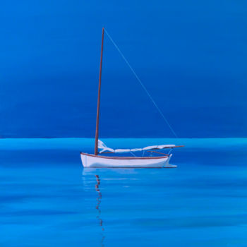 Painting titled "Calm anchorage" by Ronald Egan, Original Artwork