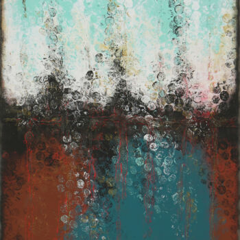 Peinture intitulée "Boiling Bubbles War…" par Ronald Hunter, Œuvre d'art originale, Acrylique Monté sur Châssis en bois