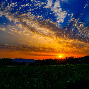 Fotografía titulada "Nuages et couleurs" por Rosalina Vaz, Obra de arte original, Fotografía digital