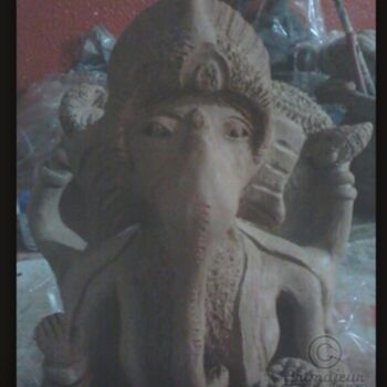 Sculpture titled "Indian elephant" by Rosana Pan, Original Artwork, Ceramics