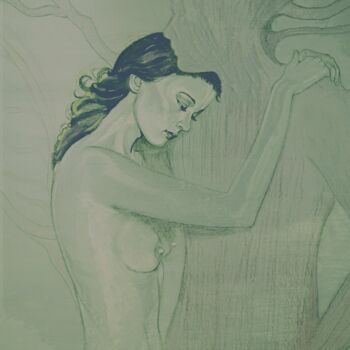 Painting titled "Hymen" by Rose Phelep, Original Artwork, Digital Print