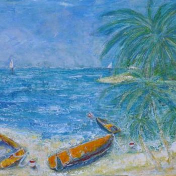 Painting titled "Bord de mer" by Rosedingue, Original Artwork