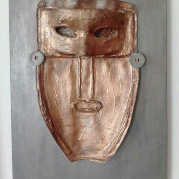 "Máscara" başlıklı Heykel Roseli Franco tarafından, Orijinal sanat, Kağıt Parke