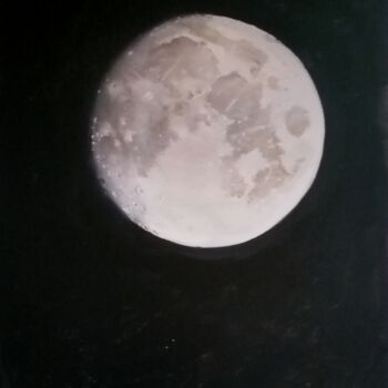 Pittura intitolato "Moon" da Rosemary Burn, Opera d'arte originale, Olio