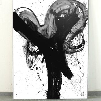 Картина под названием "Black 37x" - Rosi Roys, Подлинное произведение искусства, Акрил
