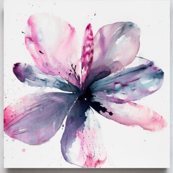 Картина под названием "Blurred flower 3" - Rosi Roys, Подлинное произведение искусства, Акрил