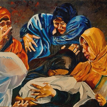 Painting titled "Apartheid" by Rosita Allinckx, Original Artwork, Oil