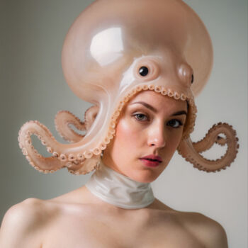 数字艺术 标题为“Latex Octopus III” 由Rouge De Joie, 原创艺术品, AI生成的图像