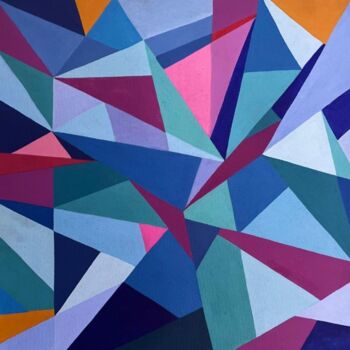 Painting titled "Geometrical" by Ruchi Gupta, Original Artwork, Acrylic