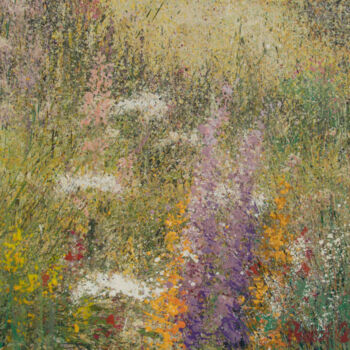 Картина под названием "marécage en fleur" - Rudolf Otto, Подлинное произведение искусства, Акрил