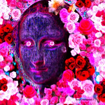 "Gioconda in rose" başlıklı Dijital Sanat Rudy L. Henderson tarafından, Orijinal sanat, Dijital Kolaj