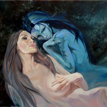 Painting titled "" Gemini "" by Rumen Dimitrov, Original Artwork, Oil