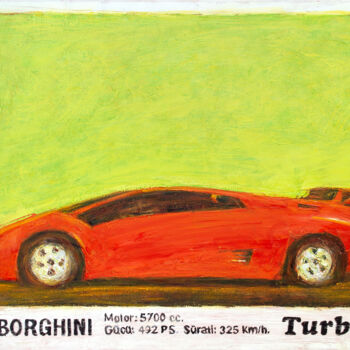 Pintura intitulada "Turbo 149" por Ruslan Kolomiyets, Obras de arte originais, Óleo Montado em Armação em madeira