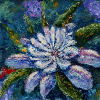 Pintura intitulada "FLOWER Oil painting…" por Rybakow Fine Art, Obras de arte originais, Óleo