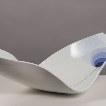 Sculpture titled "Wave Vessel" by Ryozo Shibata, Original Artwork, Ceramics