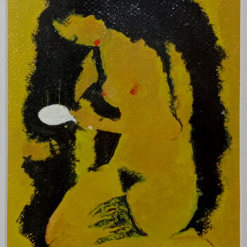 Pintura titulada "Nude" por Rza Rzazadeh, Obra de arte original, Témpera