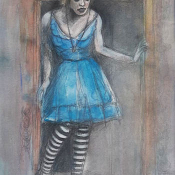 Peinture intitulée "Dessin Crayon sur l…" par Sophie Duchaine, Œuvre d'art originale, Aquarelle