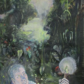 Картина под названием "il nous faut de la…" - Sophie Garapon, Подлинное произведение искусства, Масло Установлен на Деревянн…