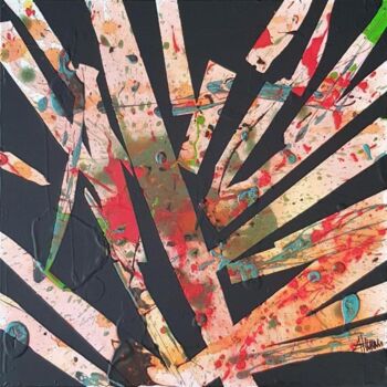 Peinture intitulée "Colored stripes" par Sebastien Vernier, Œuvre d'art originale, Acrylique