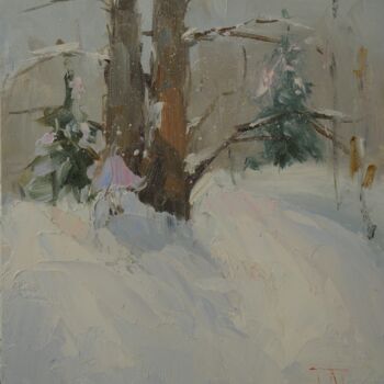 Ζωγραφική με τίτλο "Winter" από Saash, Αυθεντικά έργα τέχνης, Λάδι