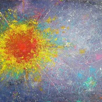 Painting titled "Exploz" by Sabine Raymond, Original Artwork, Acrylic