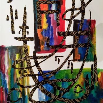 Painting titled "Free Arabesque n°8" by Sabrina Timsit, Original Artwork, Acrylic