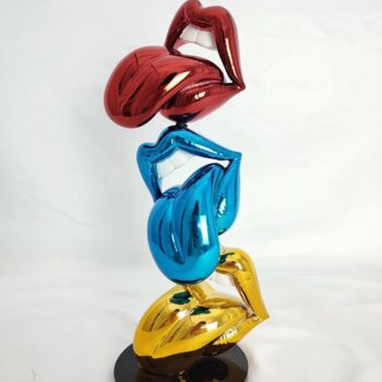 Sculpture titled "Crazy lips" by Sagrasse, Original Artwork, Resin