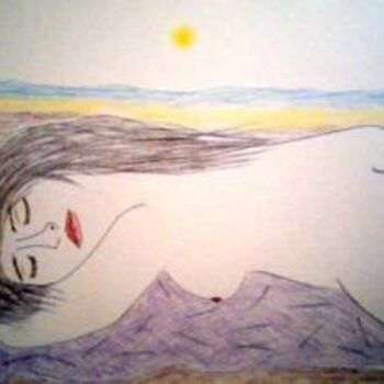 Drawing titled "Woman sleeping in t…" by Francisco Vidal, Original Artwork, Other