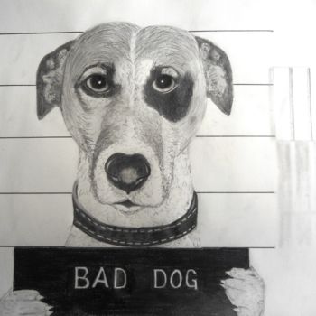 제목이 "bad-dog.jpg"인 그림 Lolo로, 원작, 연필