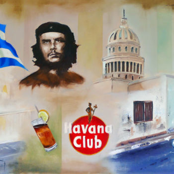 Peinture intitulée "CUBA" par Jean-Claude Salmon, Œuvre d'art originale, Huile Monté sur Châssis en bois