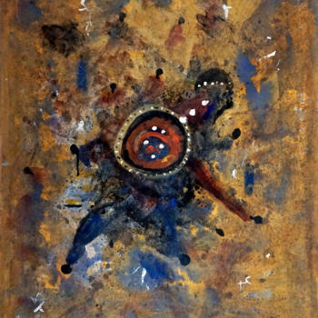 Pintura titulada "Le partage" por Sambo Boly, Obra de arte original, Pigmentos Montado en Bastidor de camilla de madera