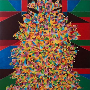 Peinture intitulée "L'AMOUR EST PLUS FO…" par Salvador  Moreno, Œuvre d'art originale, Huile Monté sur Châssis en bois