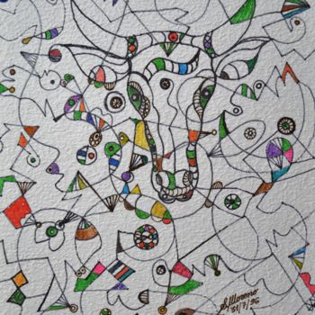 Drawing titled "NON A L'EXPERIMENTA…" by Salvador  Moreno, Original Artwork, Marker