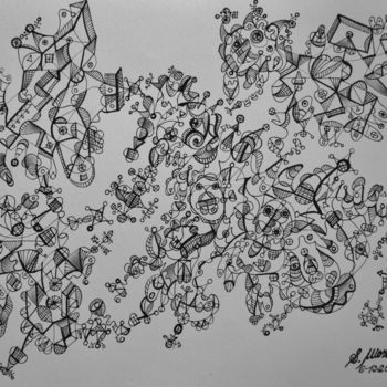 Drawing titled "L'IGNORANCE EST LA…" by Salvador  Moreno, Original Artwork, Marker