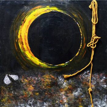 Peinture intitulée "eclipse" par Sana Anwer, Œuvre d'art originale, Acrylique