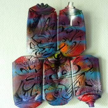 Painting titled "Tag sur bombe 3" by Saname, Original Artwork, Spray paint